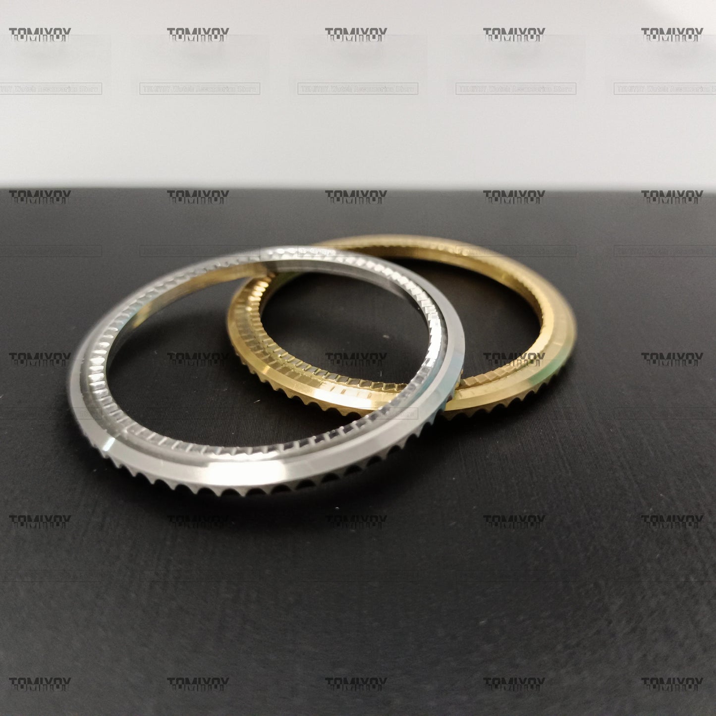 40.7MM Silver Gold Stainless Steel Unidirectional Rotating Circle Bezel Fit For R-L-X 40mm Case SUB 116610 116613 Watch Accessories