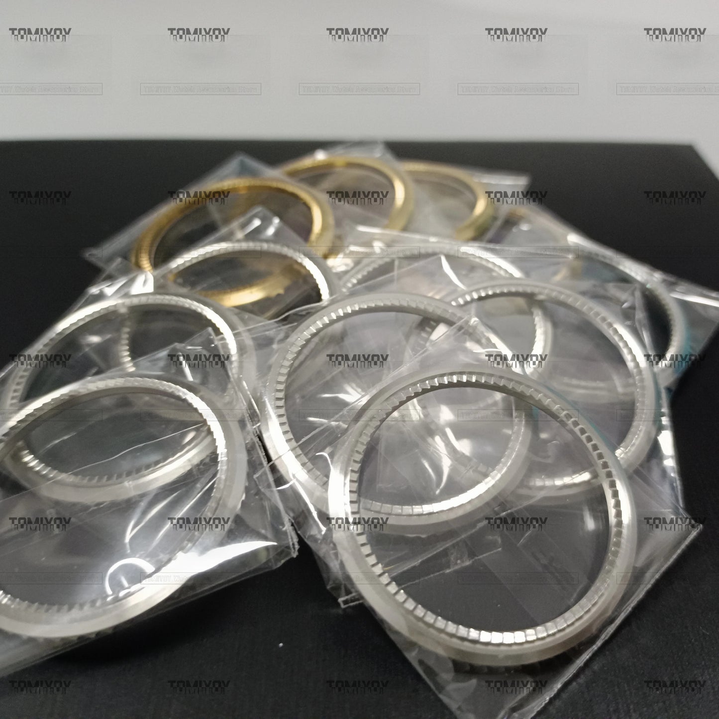 40.7MM Silver Gold Stainless Steel Unidirectional Rotating Circle Bezel Fit For R-L-X 40mm Case SUB 116610 116613 Watch Accessories