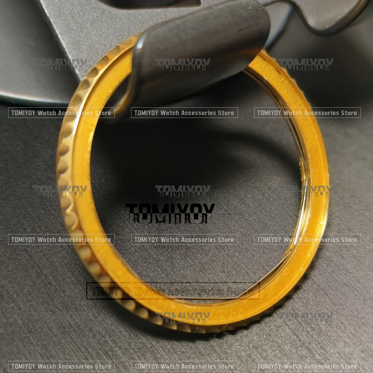 40.6MM Gold Stainless Steel With Cilck Springs Bezel Fit For R-L-X 40mm Case SUB men's Watch