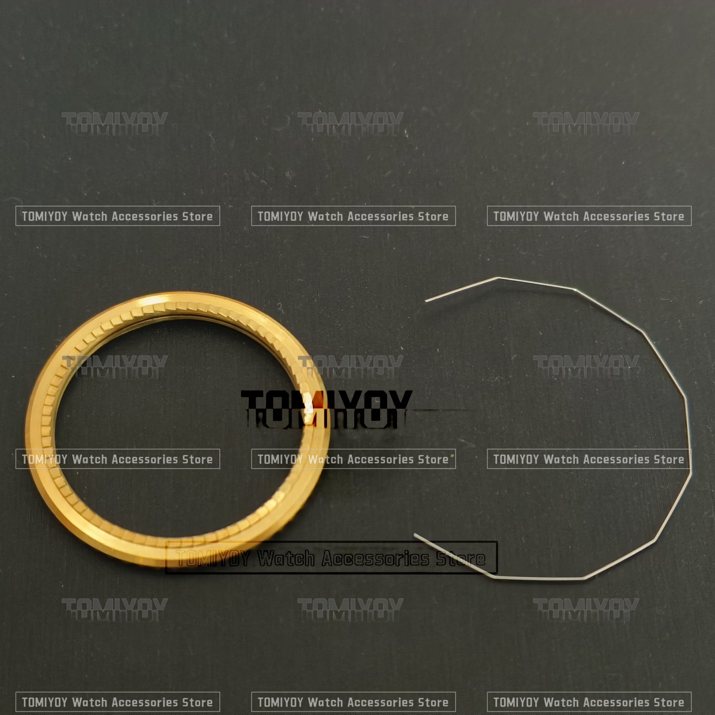 40.6MM Gold Stainless Steel With Cilck Springs Bezel Fit For R-L-X 40mm Case SUB men's Watch